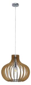 Lampa Wisząca Lindby, Sina, ściemnialny, drewniany, salon, drewno, skandynawski