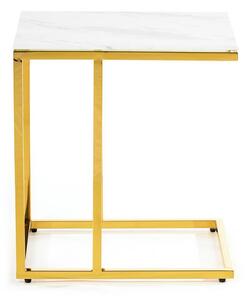 Stolik pomocnik Lurus Gold White 40 cm