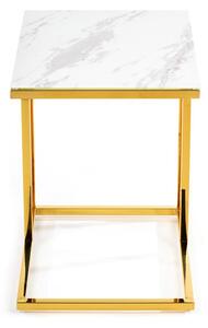 Stolik pomocnik Lurus Gold White 40 cm