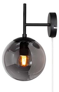 Lampa Ścienna By Rydéns, Boyle, czarny, salon, szkło, nowoczesny