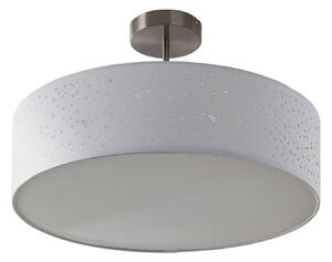 Lampa Sufitowa Lindby, Umma, ściemnialny, biały, salon, tkanina | tekstylia, nowoczesny