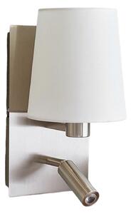 Lampa Ścienna Lindby, Aiden, szary, salon, tkanina | tekstylia, nowoczesny