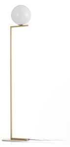 Lampa Podłogowa FLOS, IC F1, ściemnialny, złoty | mosiężny, salon, metal, design