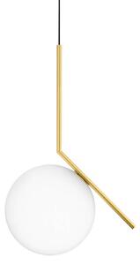 Lampa Wisząca FLOS, IC S2, ściemnialny, złoty | mosiężny, salon, metal, design