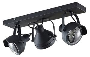 Lampa Sufitowa Lindby, Henega, ściemnialny, czarny, salon, metal, industrialny