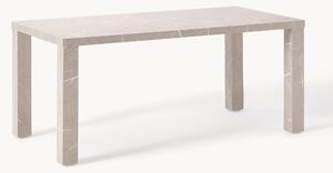 Stół do jadalni o wyglądzie marmuru Carl, 180 x 30 cm