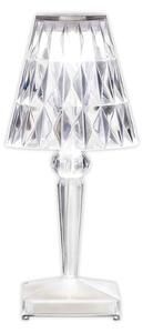 Zewnętrzna Lampa Kartell, Battery, transparentny, balkon, tworzywo sztuczne, design