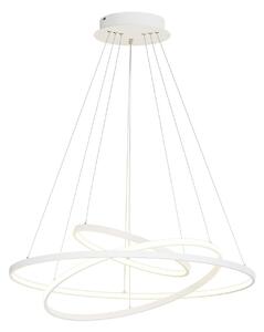 Lampa Wisząca Lucande, Ezana, ściemnialny, biały, salon, metal, nowoczesny