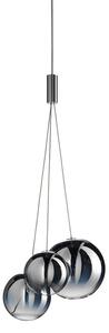 Lampa Wisząca Lodes, ściemnialny, metaliczny, jadalnia, szkło