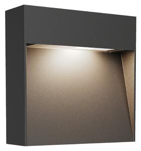 Zewnętrzna Lampa Lucande, Noreia, ściemnialny, czarny, balkon, aluminium, nowoczesny
