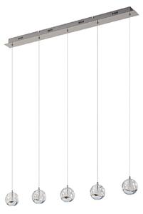Lampa Wisząca Lucande, Hayley, transparentny, salon, szkło, nowoczesny