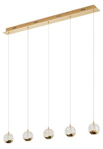 Lampa Wisząca Lucande, Hayley, transparentny, salon, szkło, nowoczesny