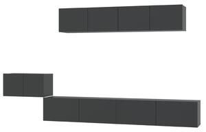 5-częściowy zestaw szafek telewizyjnych, czarny