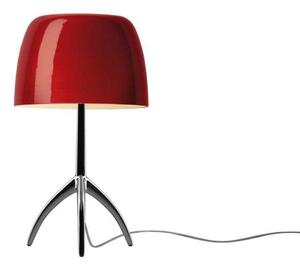 Lampa stołowa Lumiere Piccola, chrom/czerwony, 35 cm