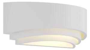 Lampa Ścienna Lindby, Lucien, ściemnialny, biały, sypialnia, gips | glina, nowoczesny