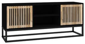 Szafka pod TV, czarna, 105x30x45 cm, materiał drewnopochodny