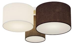 Lampa Sufitowa Lindby, Laurenz, ściemnialny, szary, salon, tkanina | tekstylia, nowoczesny