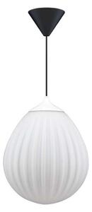 Lampa wisząca Around the World, biała/czarna, szkło