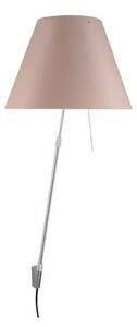 Lampa Ścienna Luceplan, ściemnialny, pudrowy róż, salon, aluminium