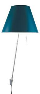 Lampa Ścienna Luceplan, ściemnialny, niebieski, salon, aluminium