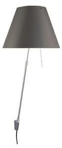 Lampa Ścienna Luceplan, ściemnialny, szary, salon, aluminium