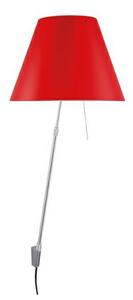 Lampa Ścienna Luceplan, ściemnialny, czerwony, salon, aluminium