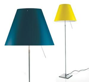 Lampa Podłogowa Luceplan, ściemnialny, szary, salon, aluminium