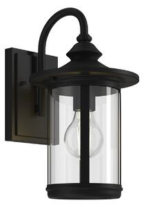Zewnętrzna Lampa Lindby, Zayn, ściemnialny, czarny, balkon, metal, antyczny
