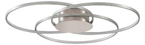Lampa Sufitowa Lindby, Riley, ściemnialny, metaliczny, salon, aluminium, nowoczesny
