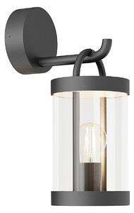 Zewnętrzna Lampa Lucande, Cassian, ściemnialny, czarny, taras, szkło, nowoczesny