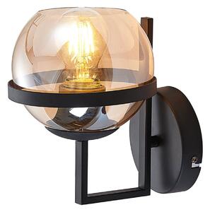 Lampa Ścienna Lindby, Marinka, ściemnialny, czarny, salon, metal, nowoczesny