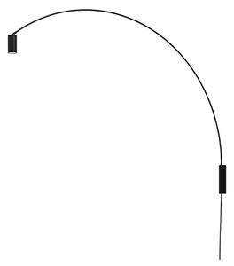 Lampa Ścienna Nemo Lighting, ściemnialny, czarny, salon, aluminium