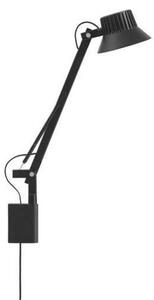 Lampa Ścienna Muuto, czarny, gabinet | pracownia, aluminium