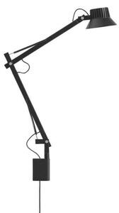 Lampa Ścienna Muuto, czarny, gabinet | pracownia, aluminium