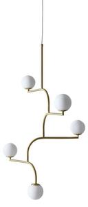 Lampa Wisząca Pholc, złoty | mosiężny, salon, metal