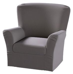 Pokrowiec na fotel Tomelilla wysoki z zakładkami kolor brązowy tkanina welwetowa