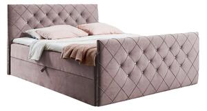 Różowe łóżko kontynentalne w stylu glamour 5 rozmiarów F9-P12