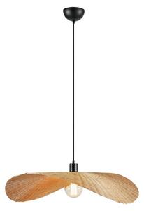 Lampa Wisząca Markslöjd, Rayo, ściemnialny, drewniany, salon, bambus, boho
