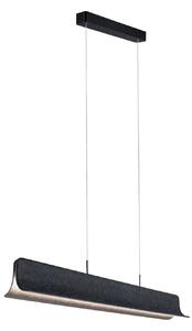 Lampa Wisząca Paulmann, Noyan, ściemnialny, czarny, salon, tkanina | tekstylia, nowoczesny