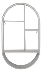 Jasnoszara wielopoziomowa metalowa półka 35 cm Feira – House Nordic