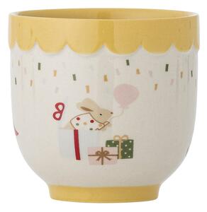 Żółto-kremowy kamionkowy kubek dla dzieci 150 ml Celebrate – Bloomingville Mini