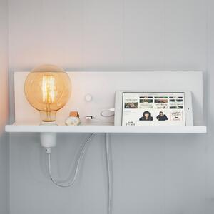 Lampa Ścienna Markslöjd, Multi USB, ściemnialny, biały, salon, metal, nowoczesny