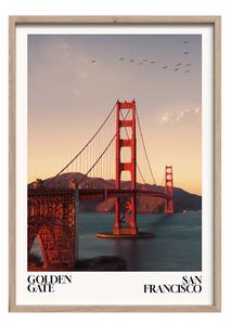 Obraz drukowany z ramą w zestawie 50x70 cm Golden Gate – Styler