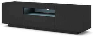 Stojąca lub wisząca szafka pod TV czarny mat - Nalbari 3X