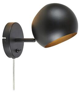 Lampa Ścienna Markslöjd, czarny, salon, metal