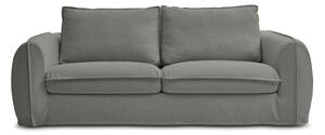 Ciemnoszara sofa do spania/rozkładana 216 cm Archimede – Bobochic Paris