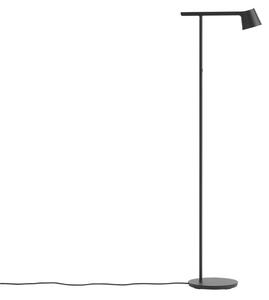 Lampa Podłogowa Muuto, ściemnialny, czarny, salon, aluminium