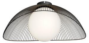 Lampa Sufitowa Lindby, Fabronia, ściemnialny, czarny, salon, metal, nowoczesny