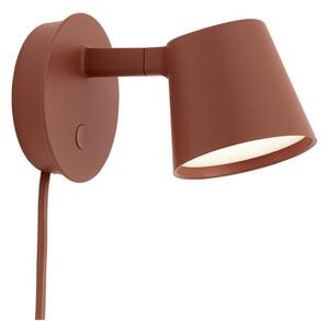 Lampa Ścienna Muuto, ściemnialny, miedziany, salon, aluminium