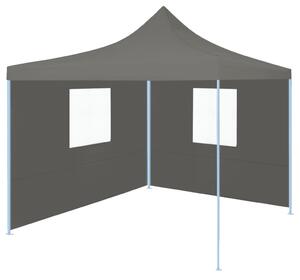 Rozkładany namiot imprezowy z 2 ściankami, 3x3 m, antracytowy